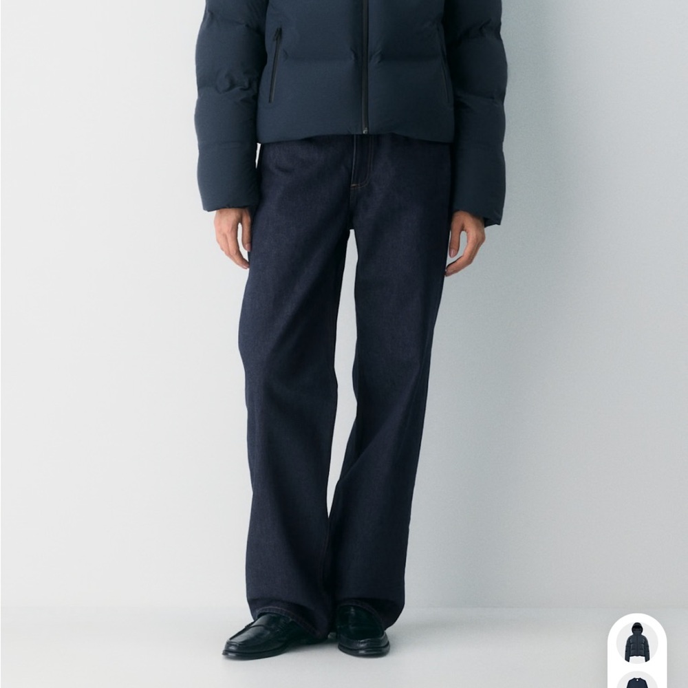 Aritzia Navy Puffer Jacket